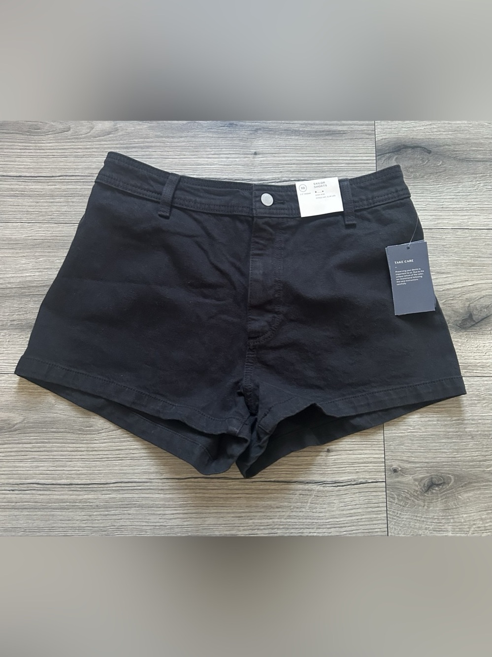 Universal Thread High Rise Black Sailor Shorts Size 10 NWT
